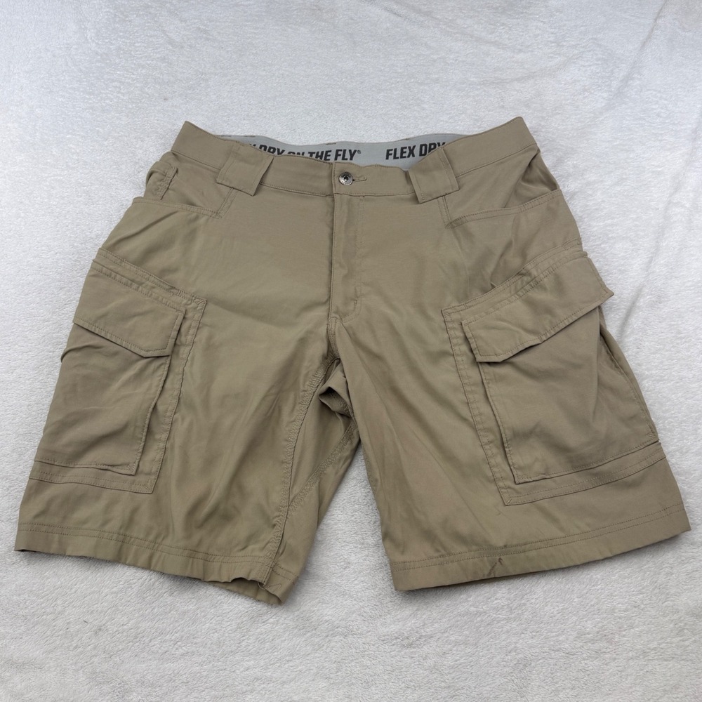Duluth Trading Co Dry on the Fly Cargo Shorts Mens 36 Relaxed Fit 11" Inseam